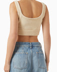 Palm Angels - Logo Cropped Top in Cotton-knit