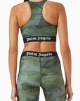 Palm Angels - Logo-tape Camo-print Crop Top