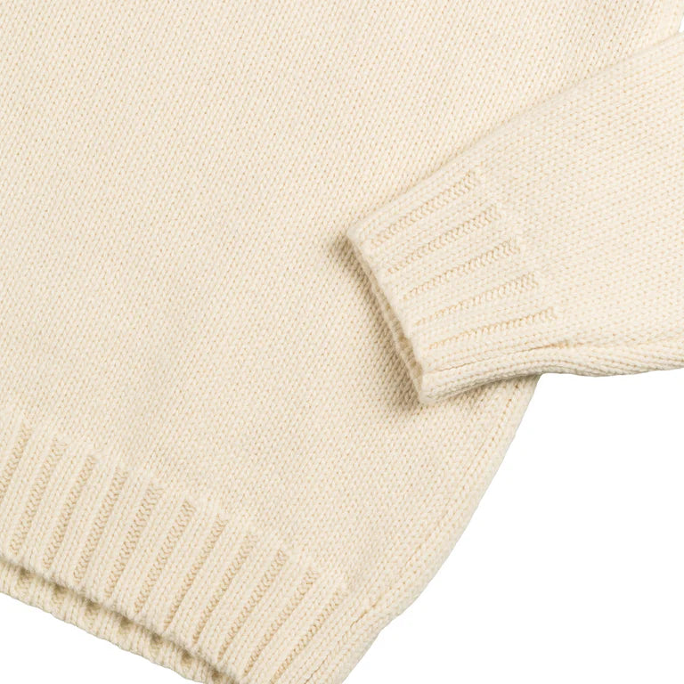 Arte Antwerp Football Knit Polo Sweater - Cream