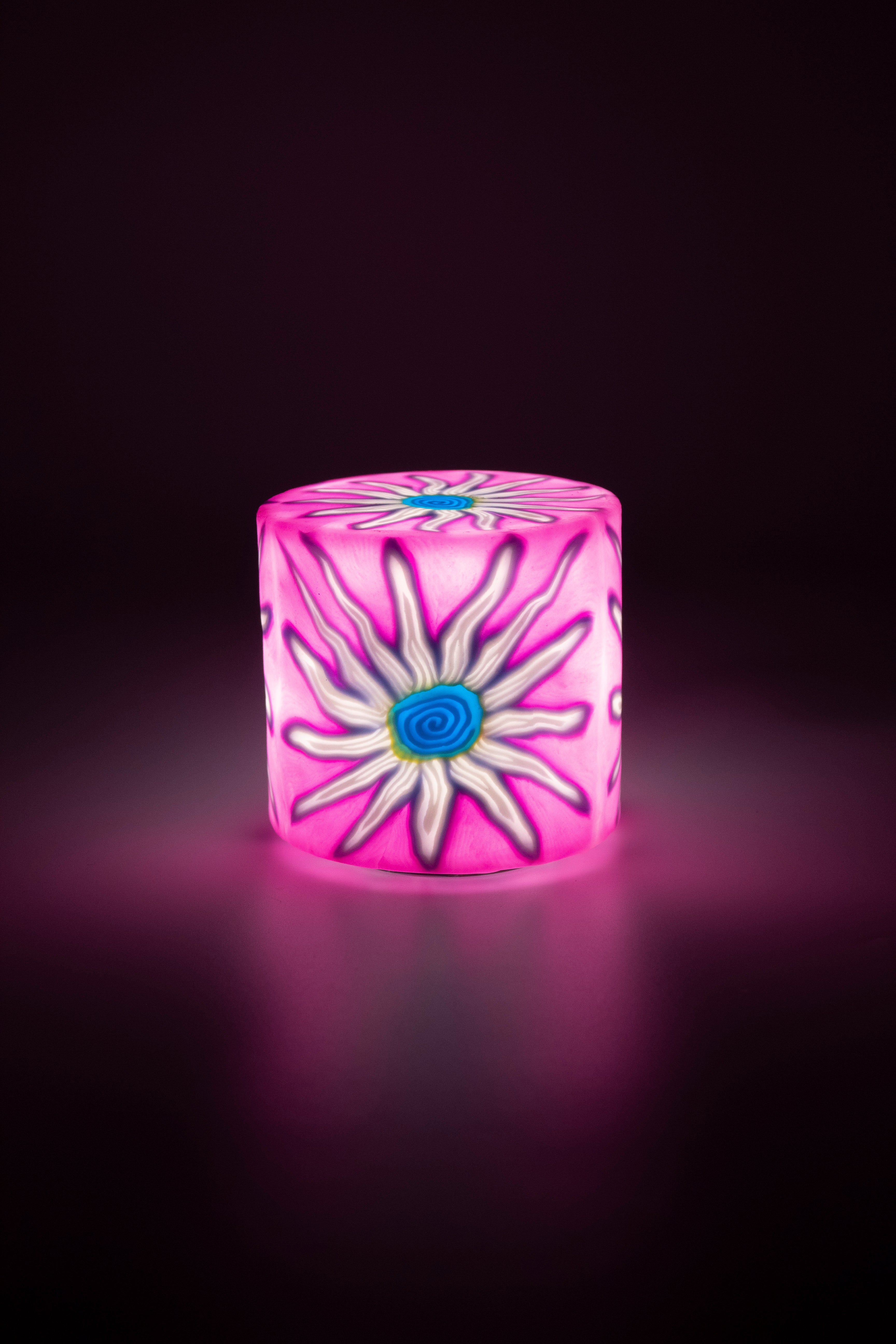 Swazi Candles "Neon Pink Flower"