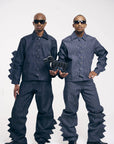 Potrends Village Denim Spike Pants