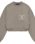 Fear of God Essentials - Women's Fleece Cropped Crewneck (FW24) "Heather Gray"