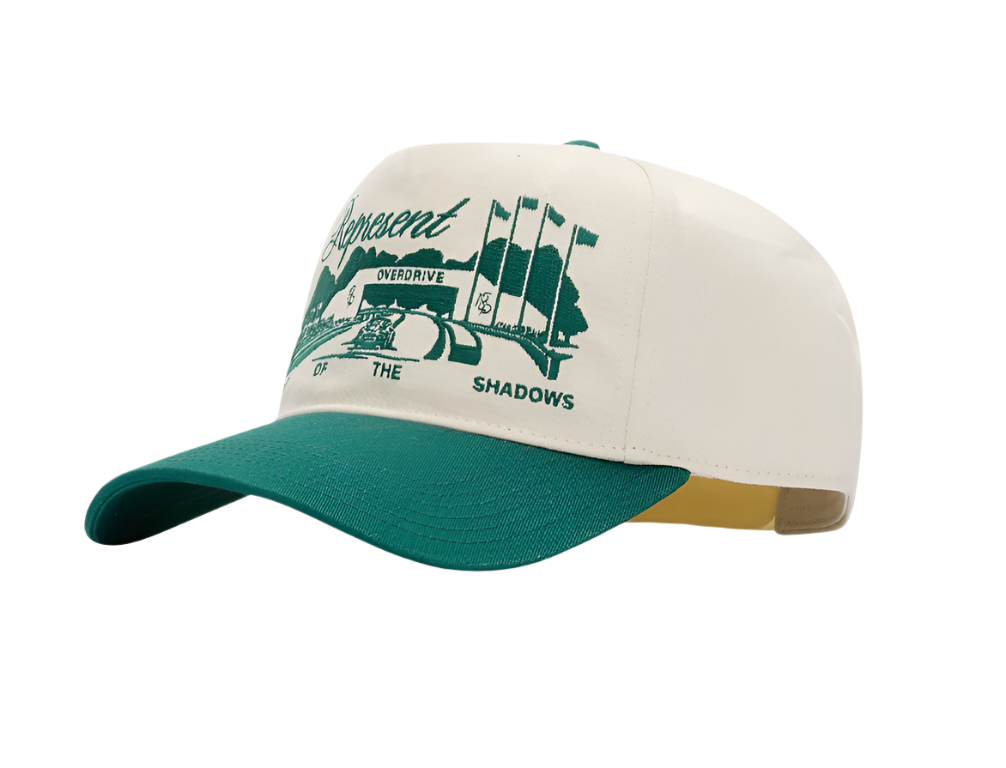 Represent - Raceway Cap Antique White Forest Green