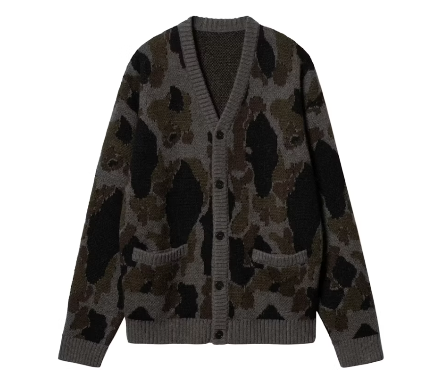 Carhartt WIP - Merton Cardigan Grey Camo Duck