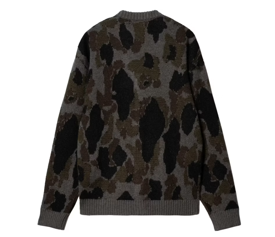 Carhartt WIP - Merton Cardigan Grey Camo Duck