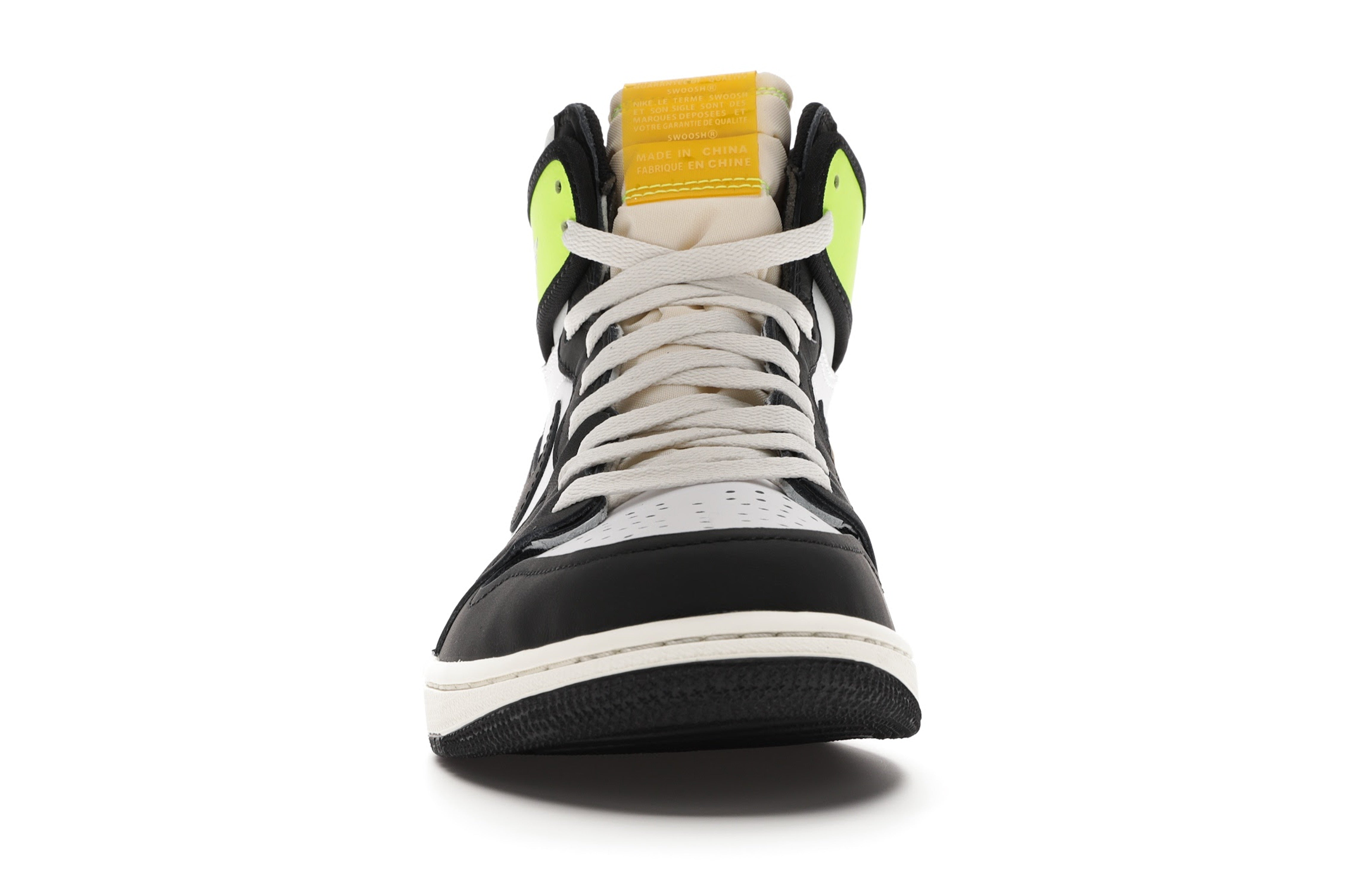 air jordan 1 retro high white black volt university gold