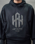 Artistic Hue - Big Logo Hoodie - Black