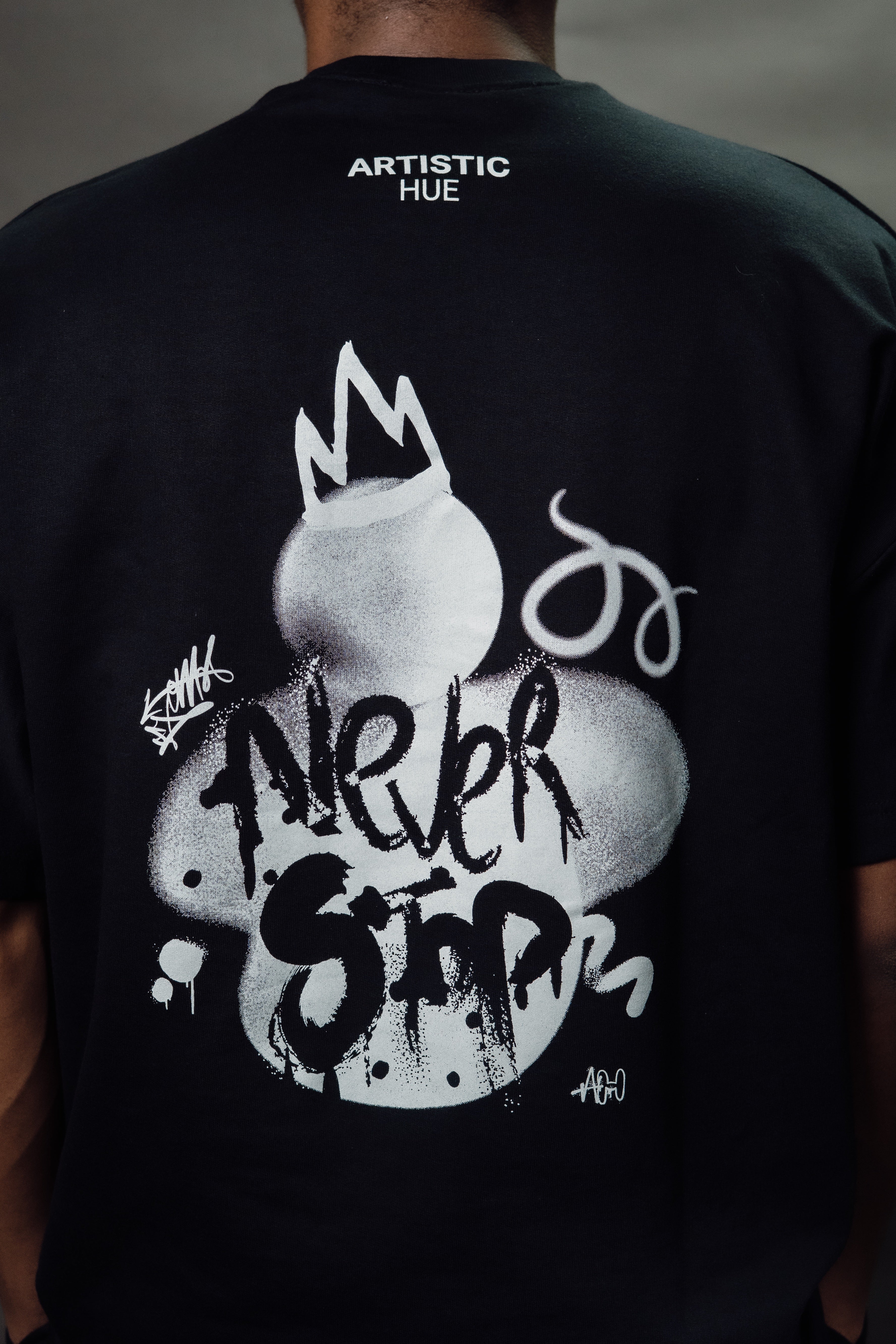Artistic Hue - &quot;Never Stop&quot; T-Shirt - Black