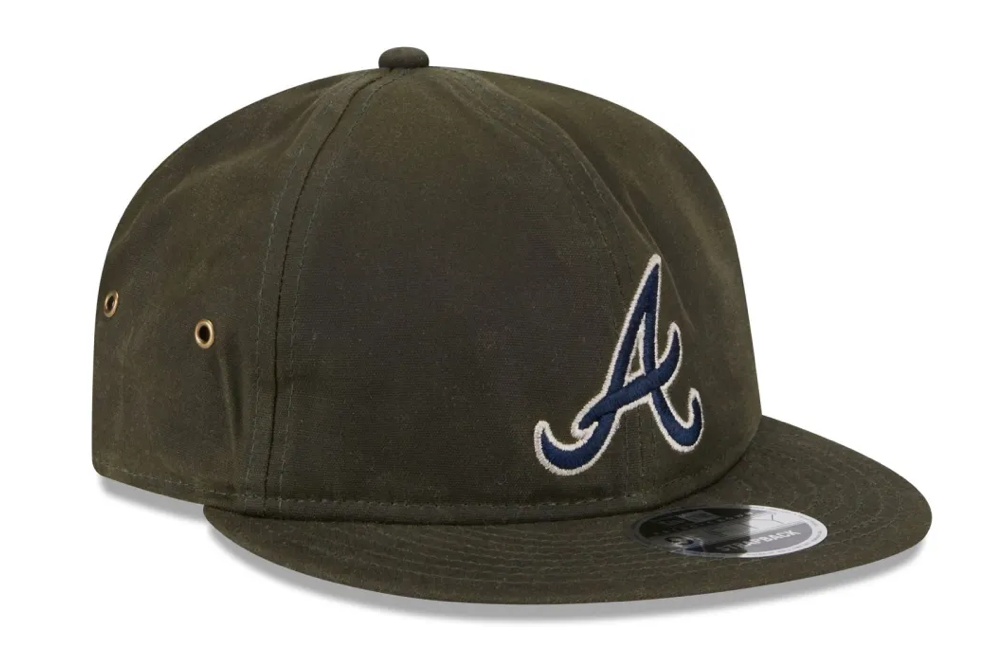 New Era Atlanta Braves Waxed Canvas Retro Crown 9FIFTY Adjustable Cap