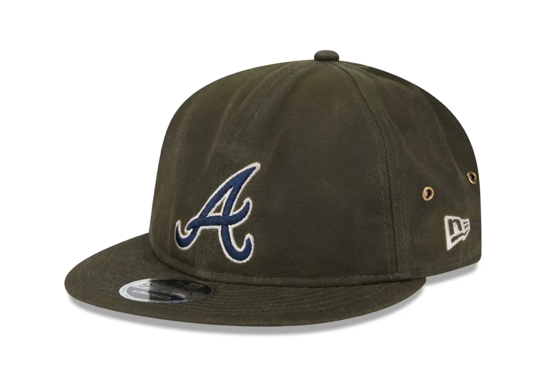 New Era Atlanta Braves Waxed Canvas Retro Crown 9FIFTY Adjustable Cap