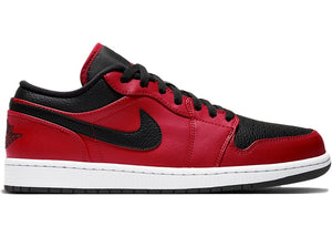 Air Jordan 1 Low "Reverse Bred Pebbled Swoosh"